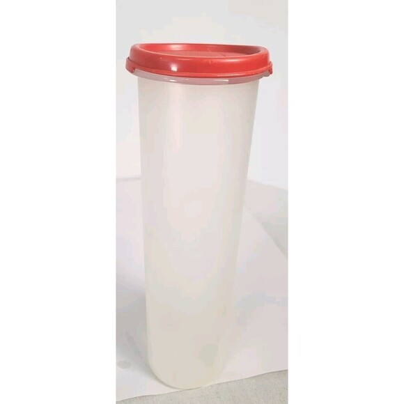 Vintage Tupperware Modular Mates #1661 4 3/4 Cups Spaghetti Container W/ Red Lid - Picture 1 of 6